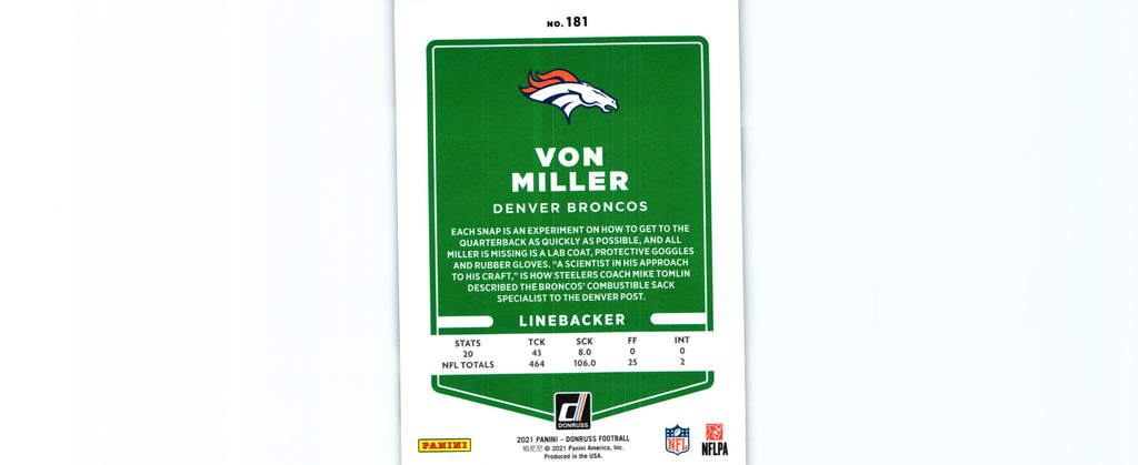 Von Miller 2021 VARIATION Donruss #181.2