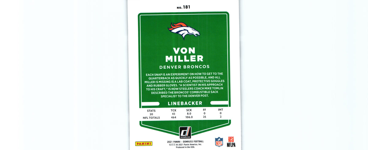 Von Miller 2021 VARIATION Donruss #181.2