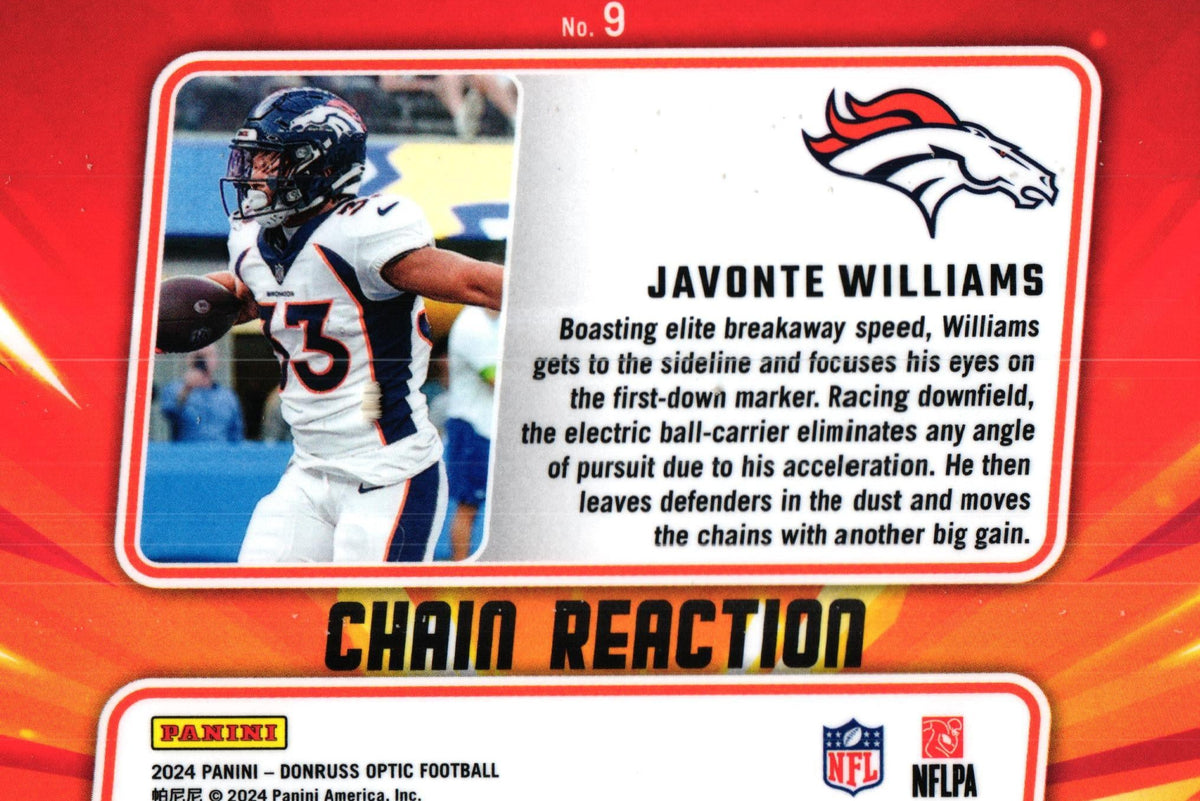 Javonte Williams 2024 Donruss Optic #9