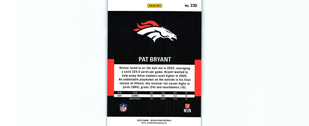 Pat Bryant 2025 Revolution #230 RC