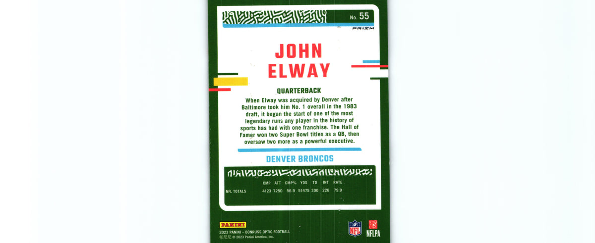 John Elway 2023 HOLO Donruss Optic #55