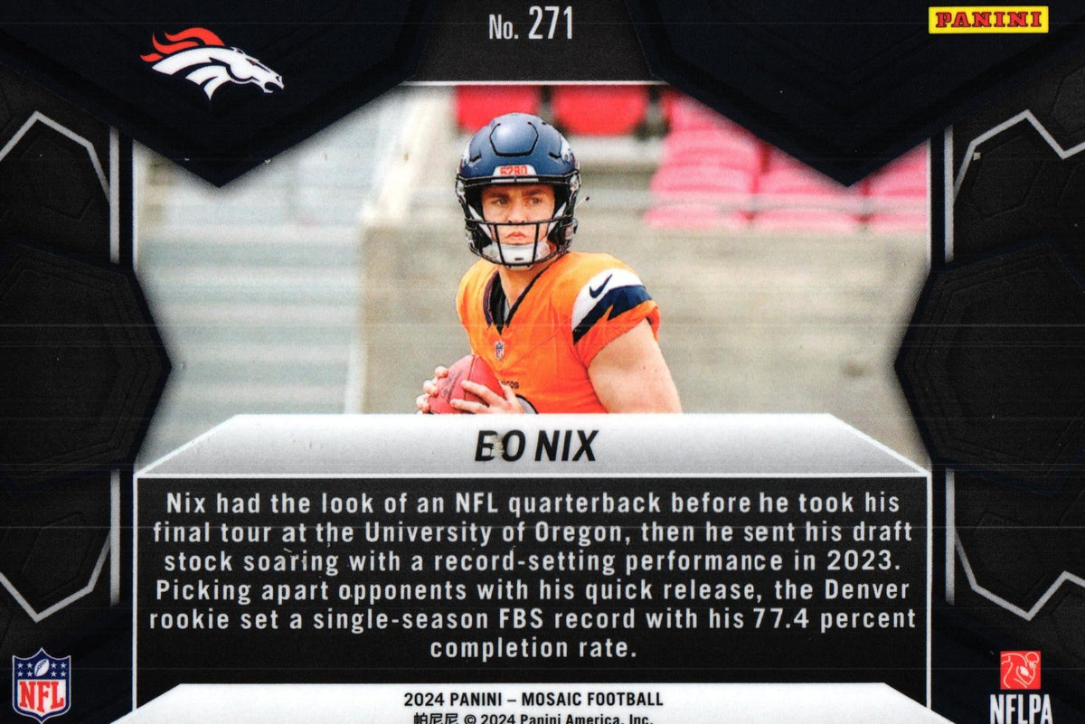 Bo Nix 2024 Mosaic #271 RC