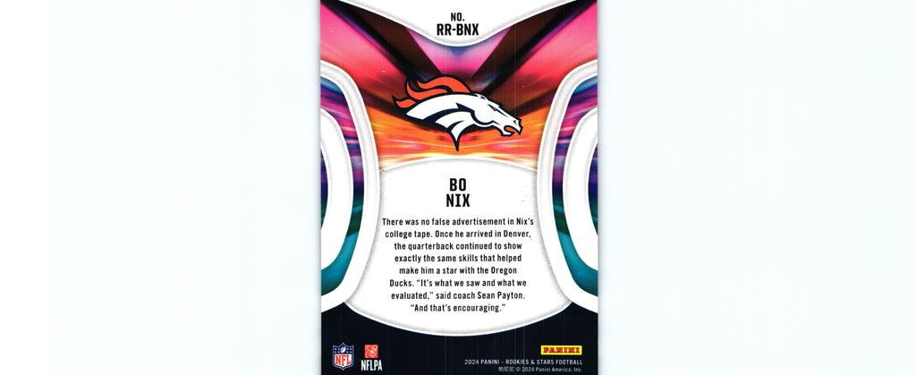 Bo Nix 2024 Rookies&Stars RR-BNX RC