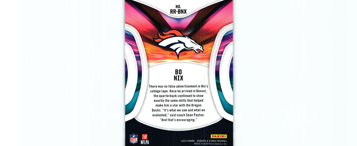 Bo Nix 2024 Rookies&Stars RR-BNX RC