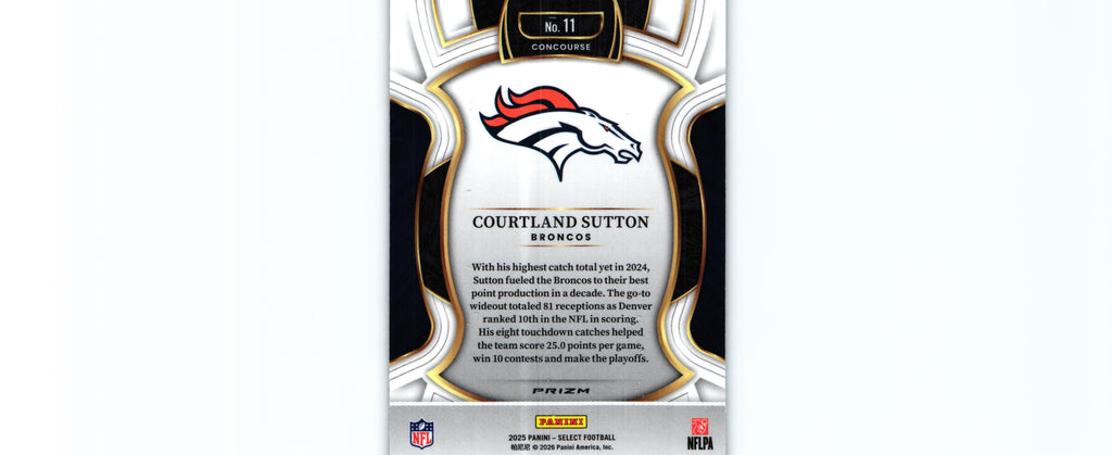 Courtland Sutton 2025 SILVER Select #11