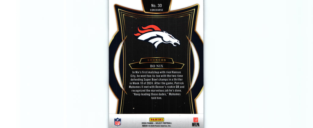 Bo Nix 2024 Select #30 RC