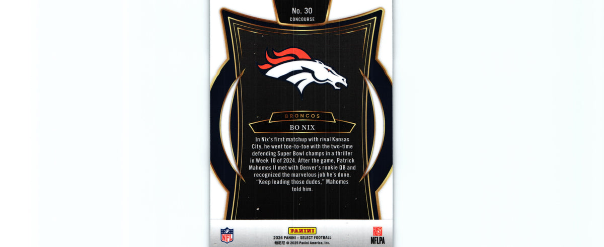 Bo Nix 2024 Select #30 RC