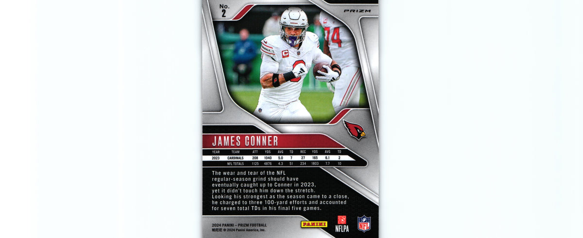 James Conner 2024 ORANGE LAZER Prizm #2