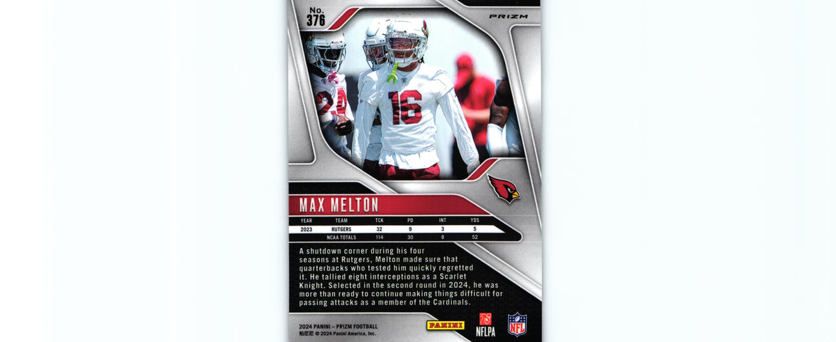 Max Melton 2024 SILVER Prizm #376 RC