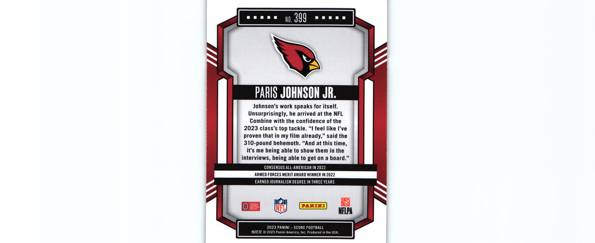 Paris Johnson 2023 GOLD Score #399 RC
