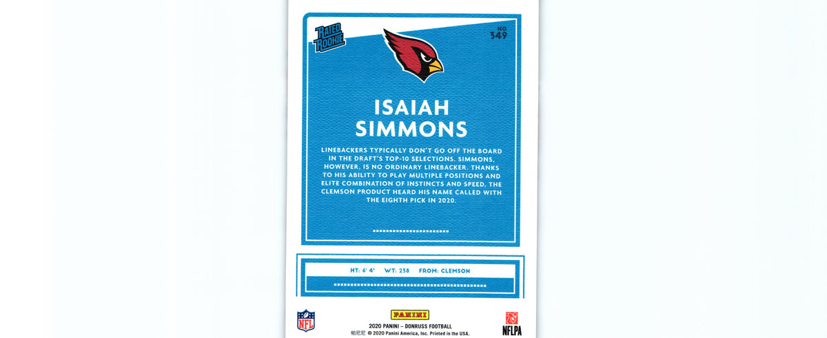 Isaiah Simmons 2020 CANVAS Donruss #349 RC