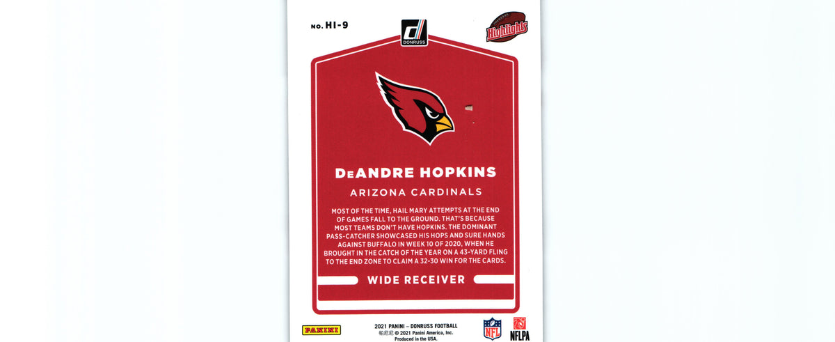 DeAndre Hopkins 2021 Donruss HI-9