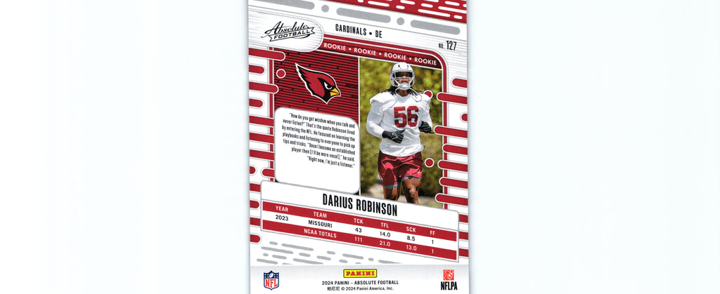 Darius Robinson 2024 BLACK Absolute #127 RC