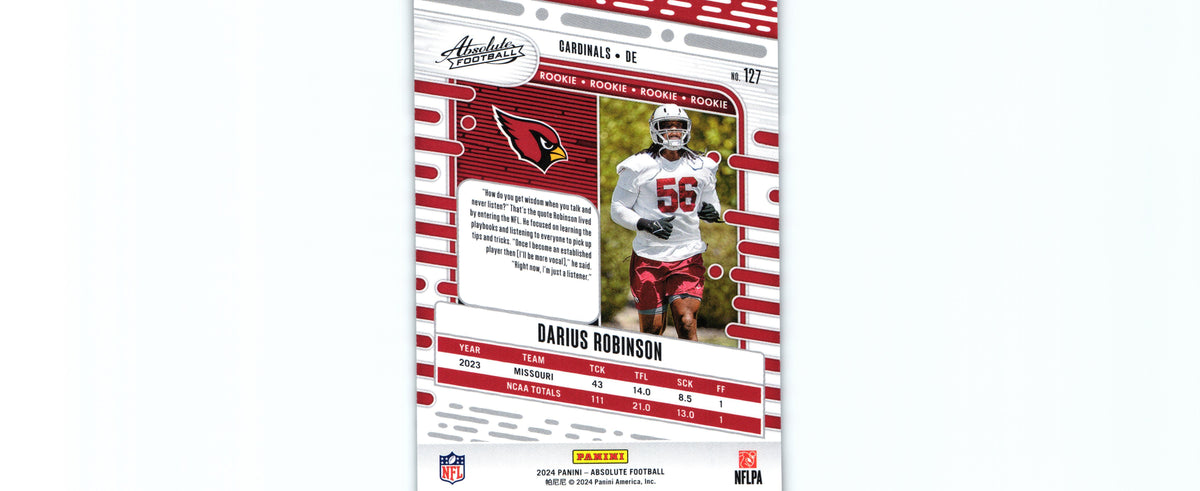 Darius Robinson 2024 BLACK Absolute #127 RC