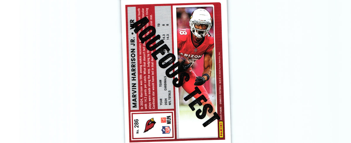 Marvin Harrison 2025 AQUEOUS TEST Donruss #286