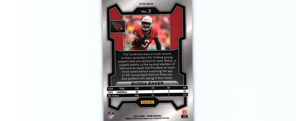 Budda Baker 2023 ORANGE ICE Prizm #2