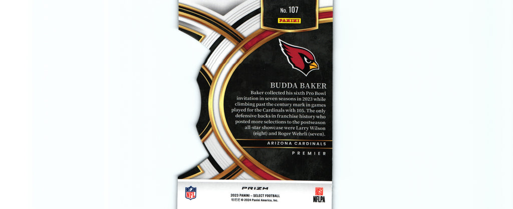 Budda Baker 2023 BLACK&RED DIE CUT Select #107