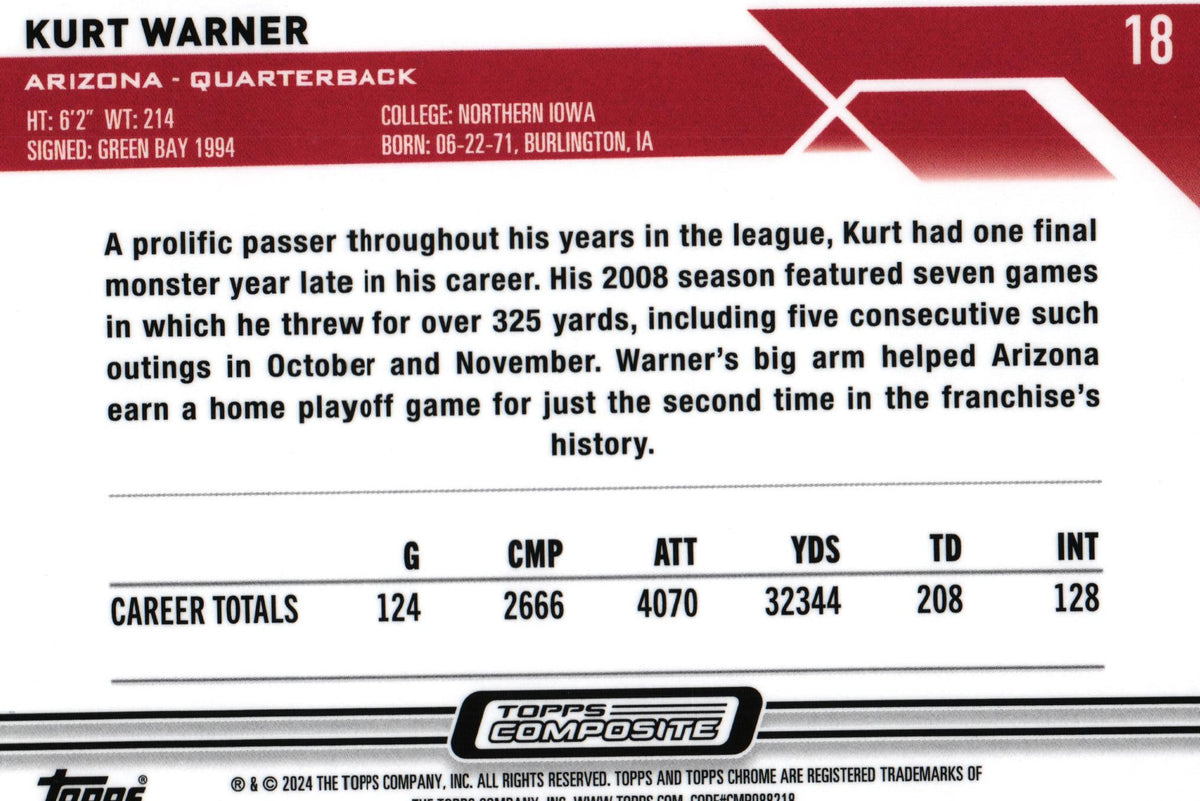 Kurt Warner 2023 X-FRACTOR Topps #18