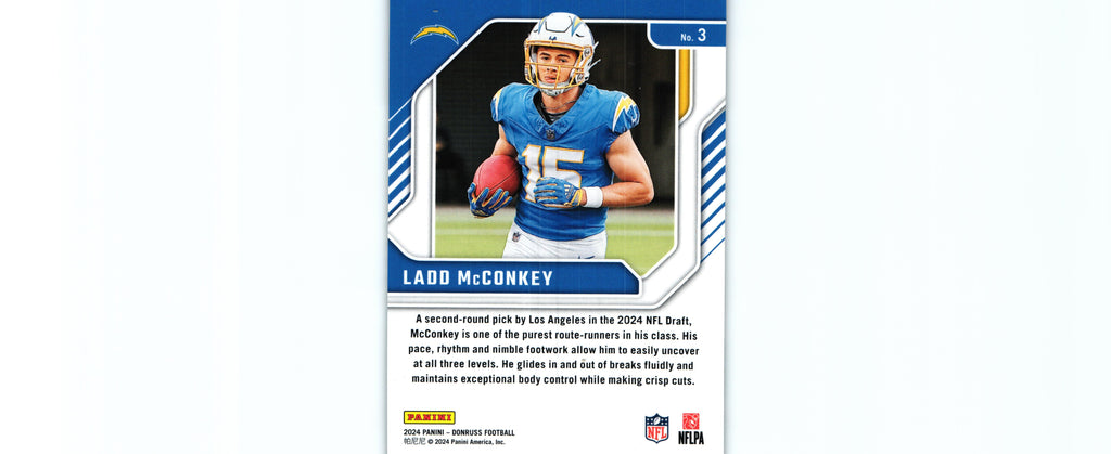 Ladd McConkey 2024 Donruss #3 RC