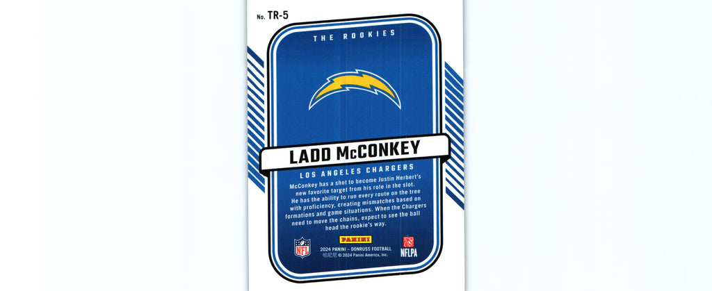 Ladd McConkey 2024 Donruss TR-5 RC
