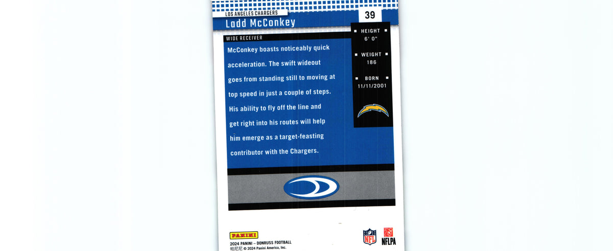 Ladd McConkey 2024 Donruss #39 RC