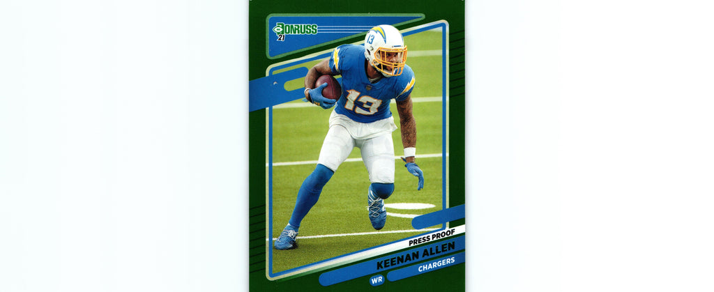 Keenan Allen 2021 PRESS PROOF GREEN Donruss #73
