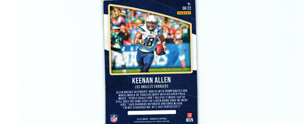 Keenan Allen 2018 Donruss GK-22