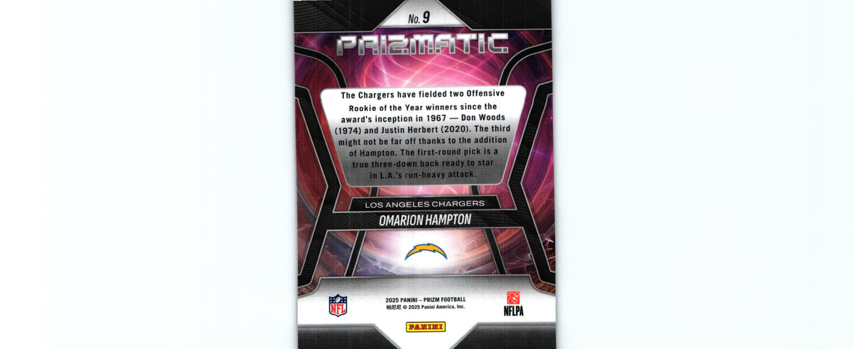 Omarion Hampton 2025 Prizm #9 RC