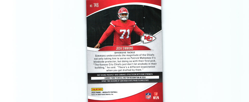 Josh Simmons 2025 GREEN Absolute #146 RC