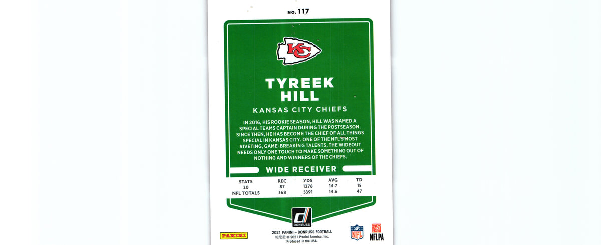 Tyreek Hill 2021 PRESS PROOF RED Donruss #117