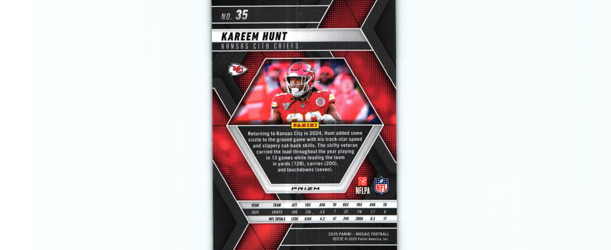Kareem Hunt 2025 GREEN Mosaic #35
