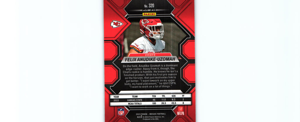 Felix Anudike-Uzomah 2023 SILVER MOSAIC Mosaic #320 RC
