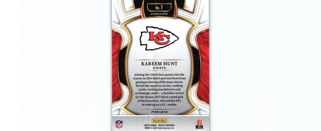 Kareem Hunt 2025 PINK SHOCK Select #7