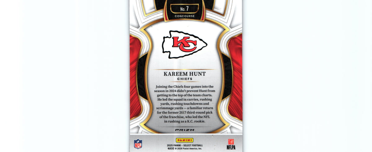 Kareem Hunt 2025 PINK SHOCK Select #7