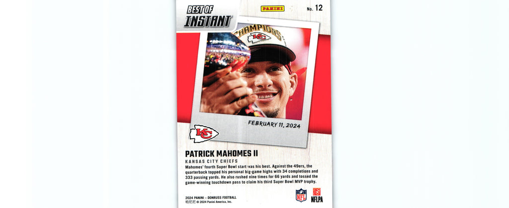 Patrick Mahomes 2024 Donruss #12