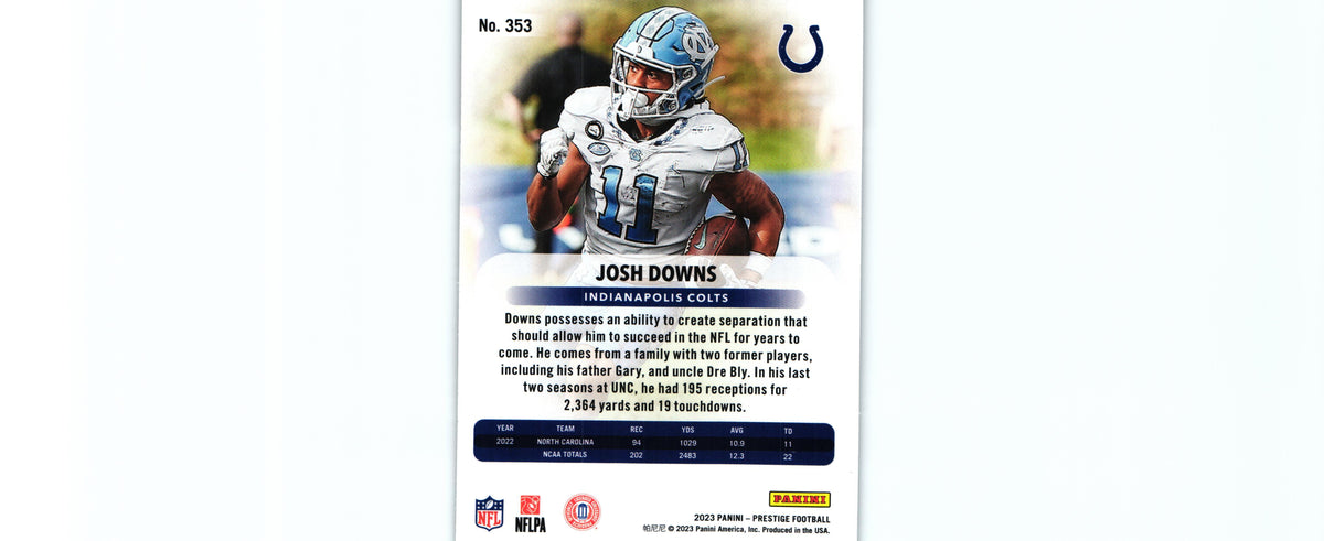 Josh Downs 2023 GALAXY Prestige #353 RC