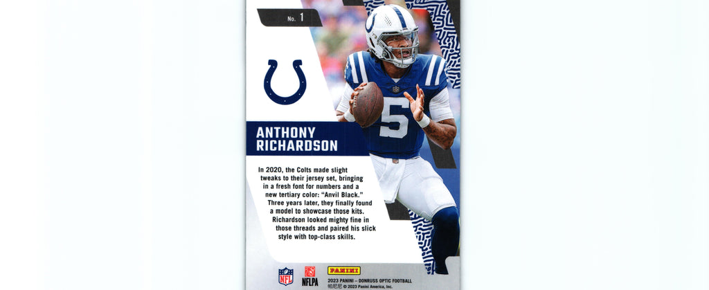 Anthony Richardson 2023 Donruss Optic 1 RC