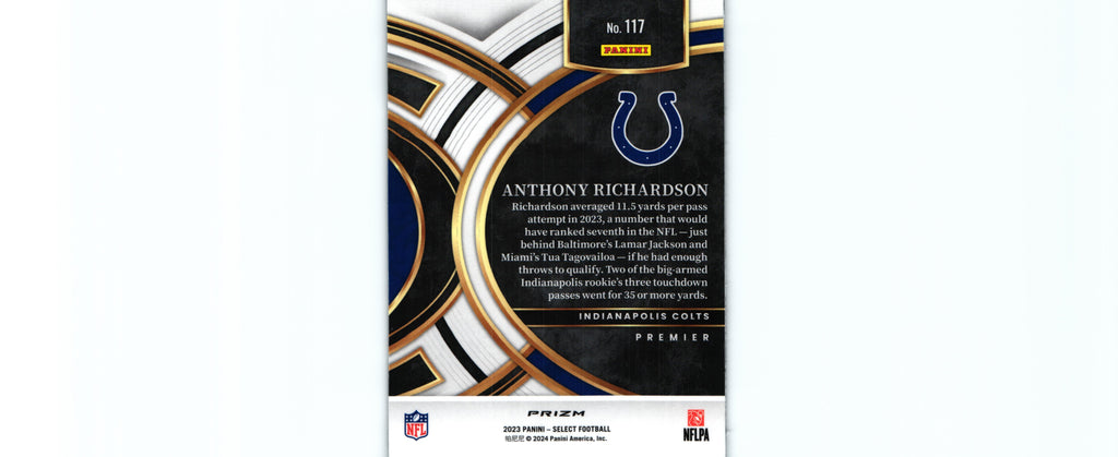 Anthony Richardson 2023 SILVER DIE CUT Select #117 RC