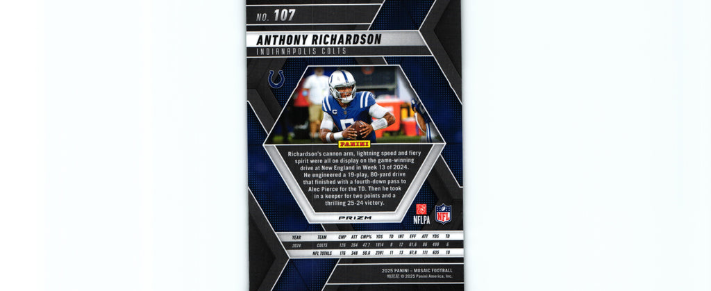Anthony Richardson 2025 GREEN Mosaic #107