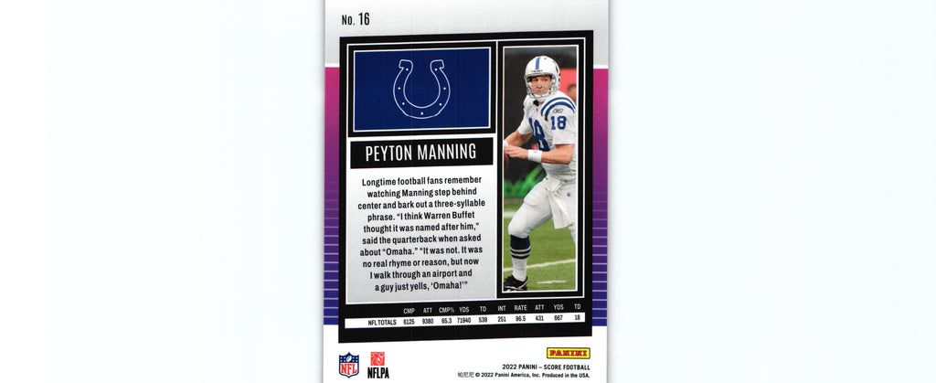 Peyton Manning 2022 RED Score #16