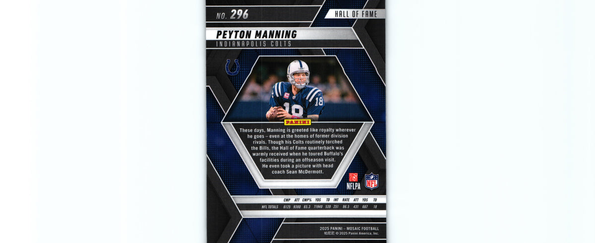 Peyton Manning 2025 Mosaic #296