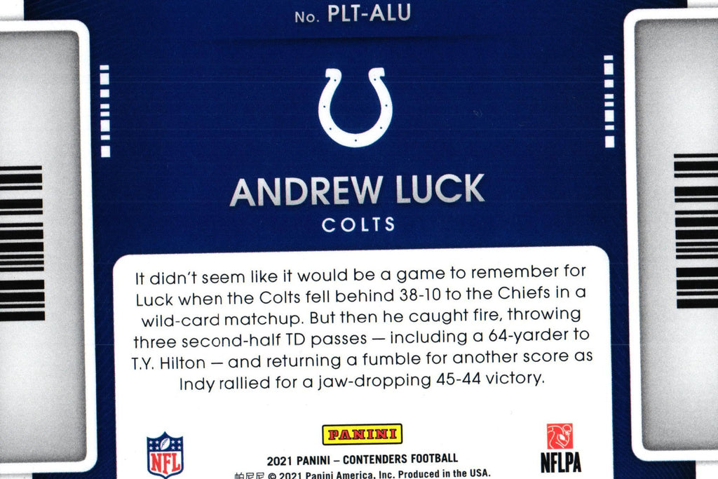 Andrew Luck 2021 Contenders PLT-ALU