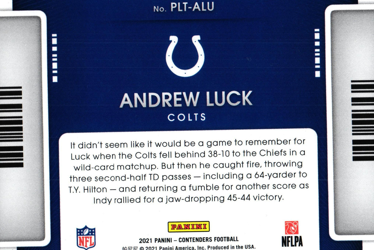 Andrew Luck 2021 Contenders PLT-ALU