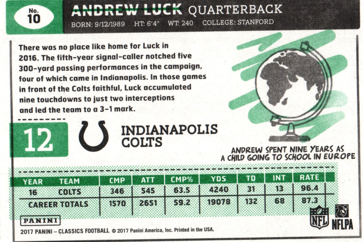 Cards Andrew Luck 2017 Classics #10
