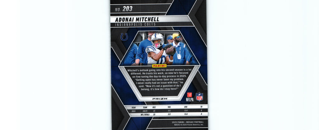 Adonai Mitchell 2025 GREEN Mosaic #203