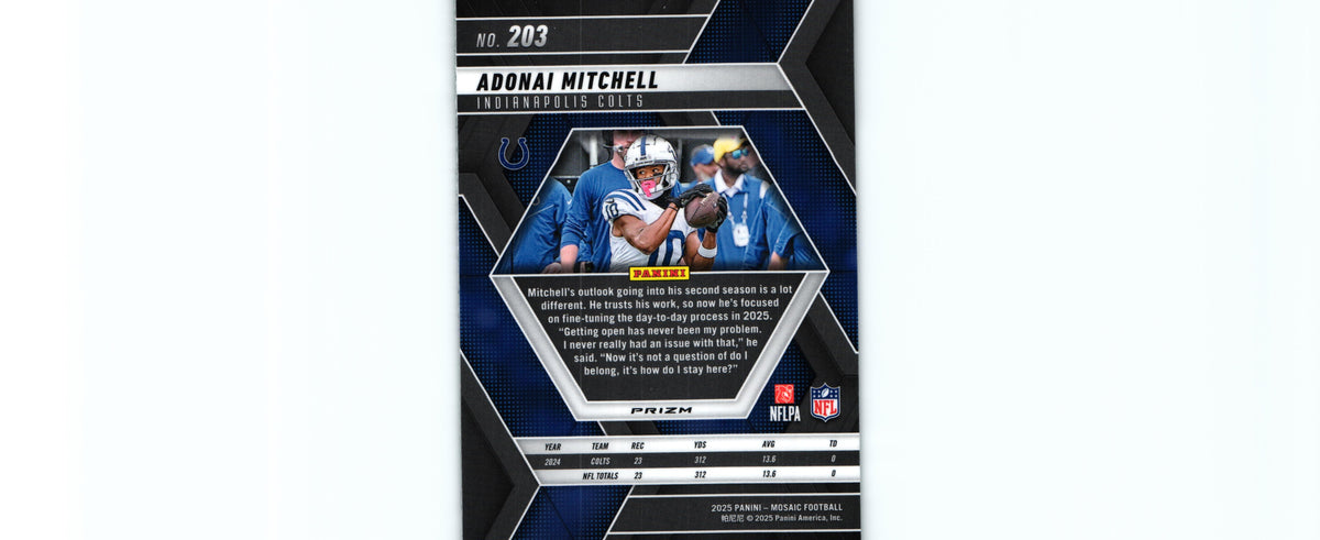 Adonai Mitchell 2025 GREEN Mosaic #203