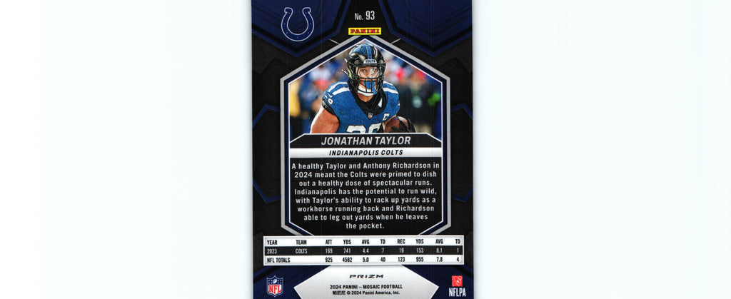 Jonathan Taylor 2025 SILVER MOSAIC Mosaic #235