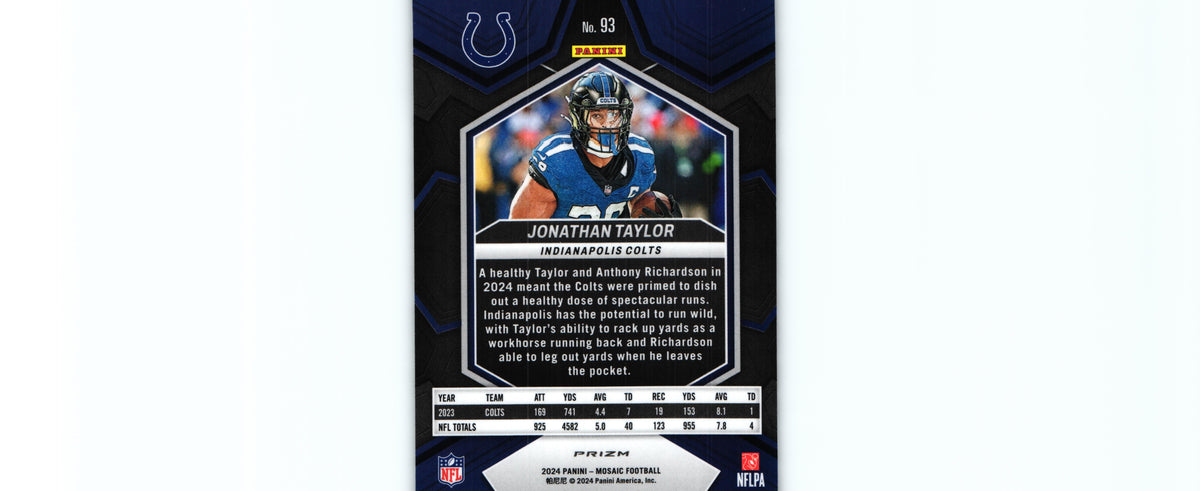 Jonathan Taylor 2025 SILVER MOSAIC Mosaic #235