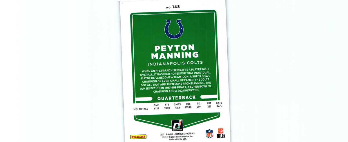 Peyton Manning 2021 VARIATION Donruss #148.2