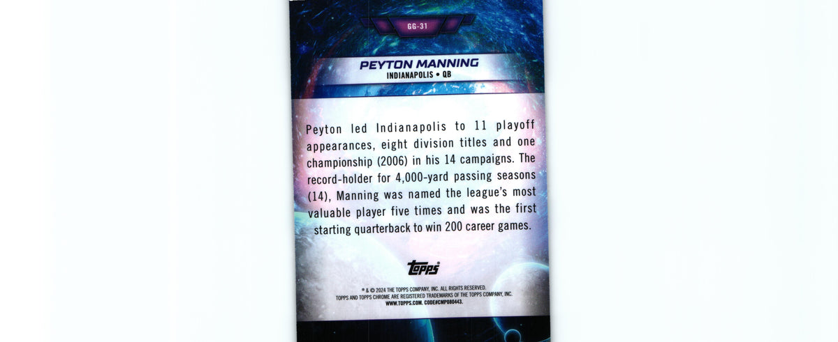 Peyton Manning 2024 Topps GG-31